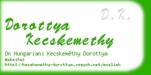 dorottya kecskemethy business card
